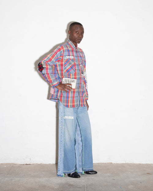 MONROE TRIPLE-WIDE DENIM TROUSER - INDIGO