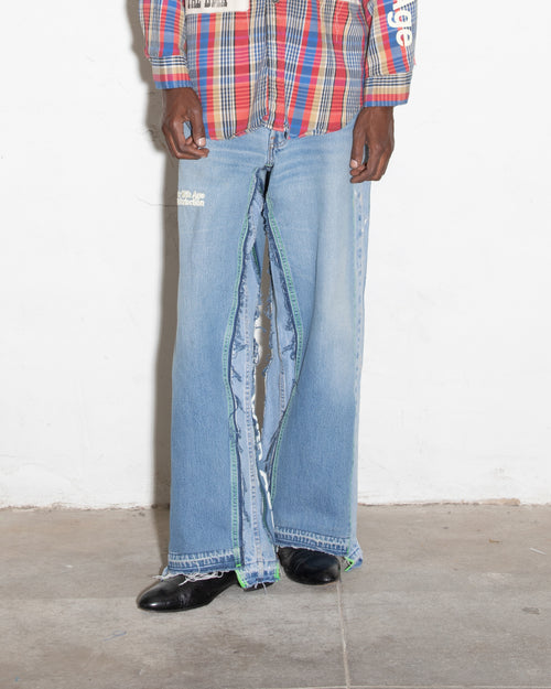 MONROE TRIPLE-WIDE DENIM TROUSER - INDIGO