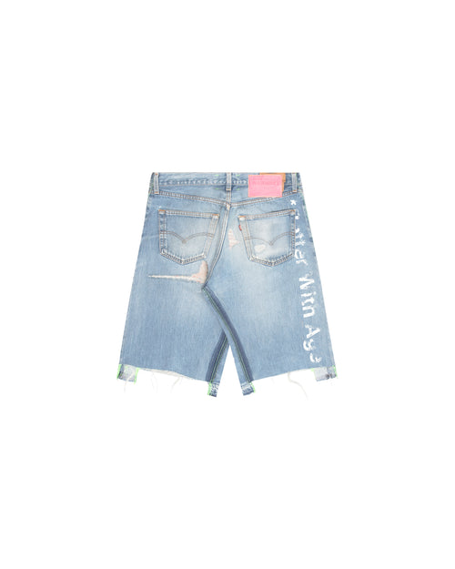 MONROE REPAIR TRIPLE-WIDE DENIM SHORT