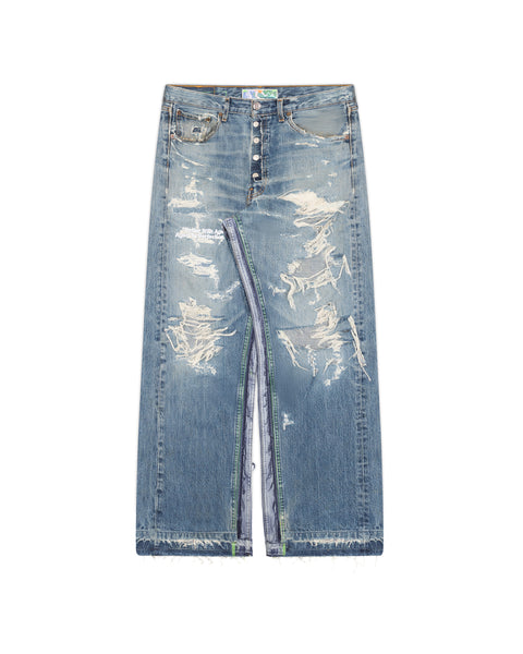 SMOKED DOUBLE-WIDE DENIM