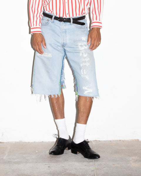 CLEMENTINE DOUBLE-WIDE LONG DENIM SHORT