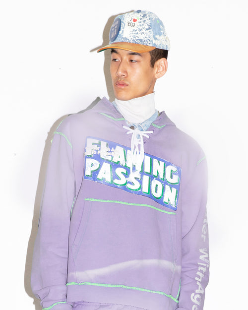 FLAMING PASSION HOODIE - VINTAGE PLUM