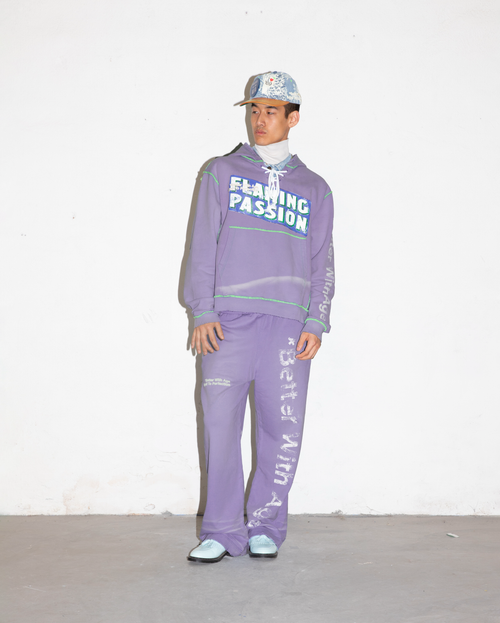 FLAMING PASSION HOODIE - VINTAGE PLUM