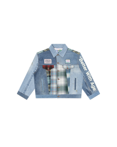 ALBANY MIXED MEDIA DENIM JACKET