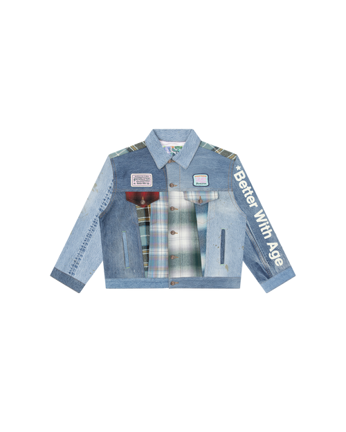 ALBANY MIXED MEDIA DENIM JACKET