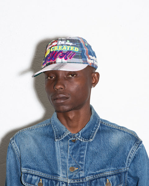 SCIENCE RECONSTRUCTED MIXED PLAID HAT
