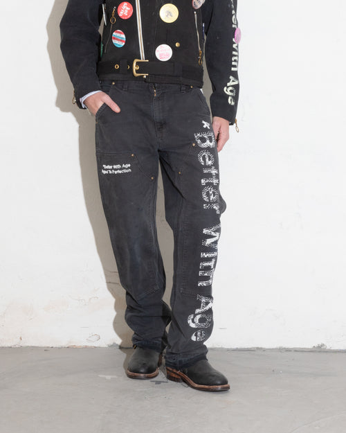 FORGOT HAND-BEADED DOUBLE KNEE TROUSER