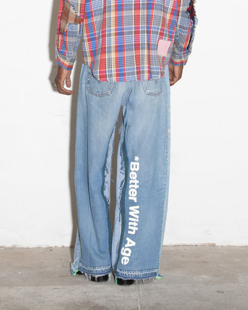 MONROE TRIPLE-WIDE DENIM TROUSER - INDIGO