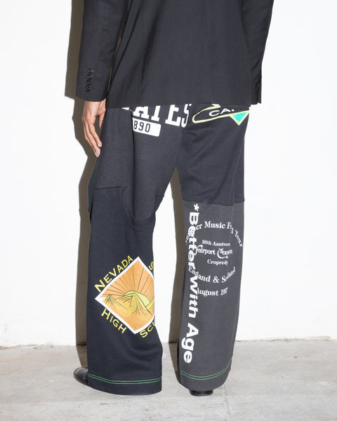 BLACK REMOIR RECONSTRUCTED SWEATPANT