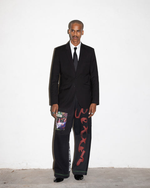 BLACK REMOIR RECONSTRUCTED SWEATPANT