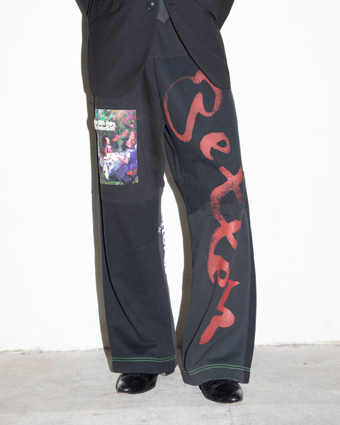 BLACK REMOIR RECONSTRUCTED SWEATPANT