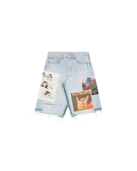 MITZVAH TRIPLE-WIDE LONG DENIM SHORT