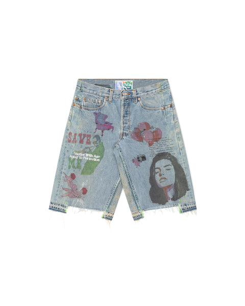 HARRISON TRIPLE-WIDE DENIM SHORT