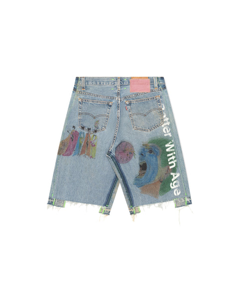 HARRISON TRIPLE-WIDE DENIM SHORT