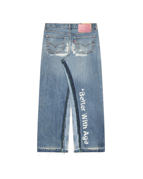 SMOKED DOUBLE-WIDE DENIM