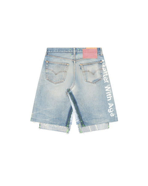 CLEMENTINE DOUBLE-WIDE LONG DENIM SHORT