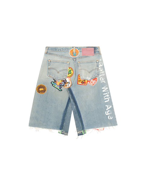 GENTLEMEN'S TRIPLE-WIDE LONG DENIM SHORT