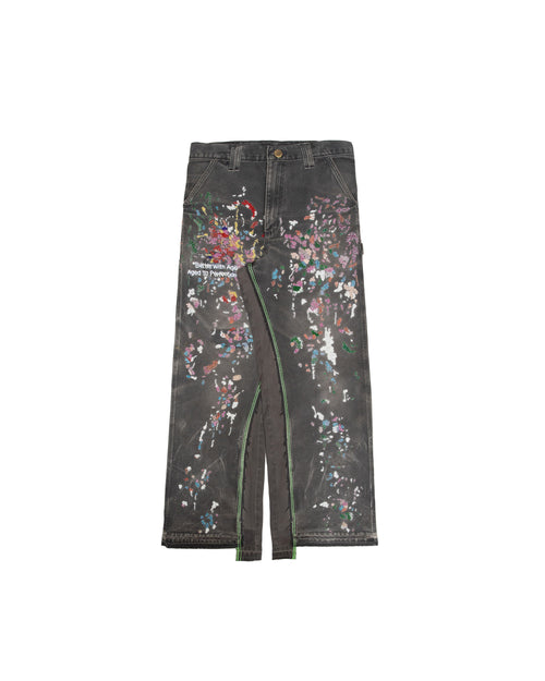 PAINTER'S HAND-BEADED DOUBLE-WIDE TROUSER