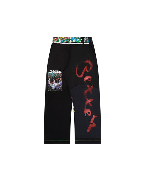 BLACK REMOIR RECONSTRUCTED SWEATPANT