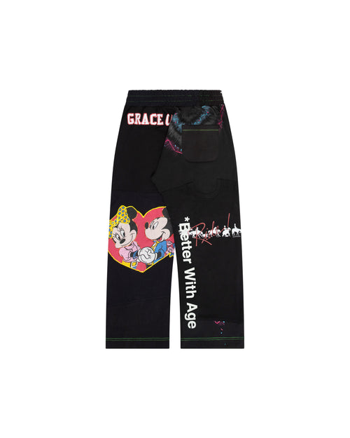 BLACK REMOIR RECONSTRUCTED SWEATPANT