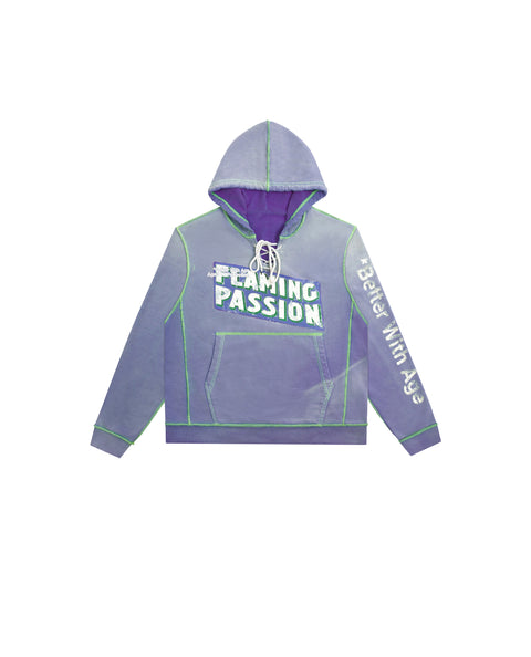 FLAMING PASSION HOODIE - VINTAGE PLUM
