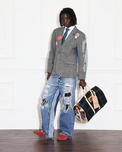 SMOKED DOUBLE-WIDE DENIM