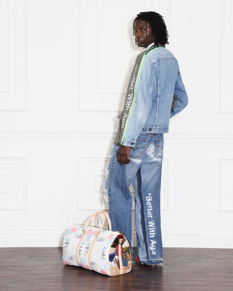 SMOKED DOUBLE-WIDE DENIM