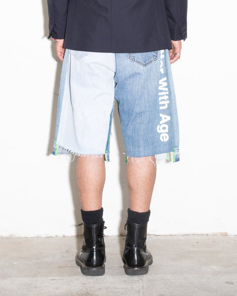 CANCEL DOUBLE-WIDE DENIM SHORT