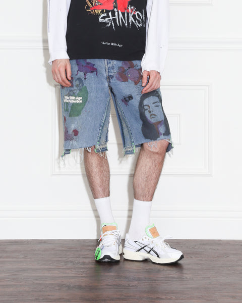 HARRISON TRIPLE-WIDE DENIM SHORT
