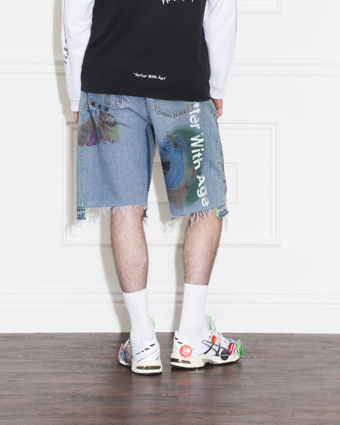 HARRISON TRIPLE-WIDE DENIM SHORT