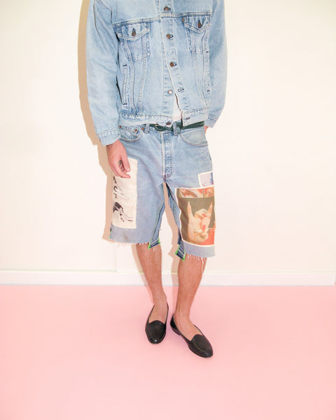MITZVAH TRIPLE-WIDE LONG DENIM SHORT