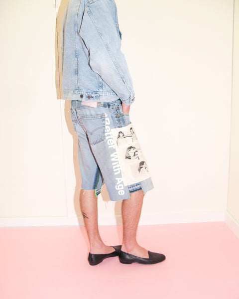 MITZVAH TRIPLE-WIDE LONG DENIM SHORT