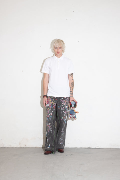 PAINTER'S HAND-BEADED DOUBLE-WIDE TROUSER