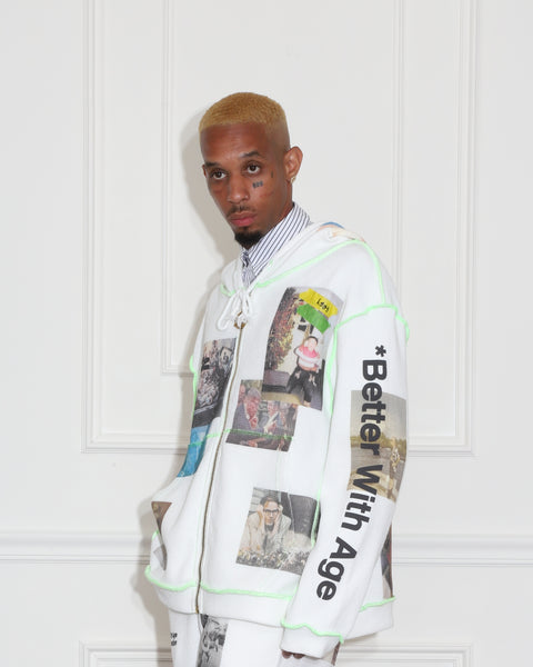 RICKY WAFFLE ZIP-UP HOODIE