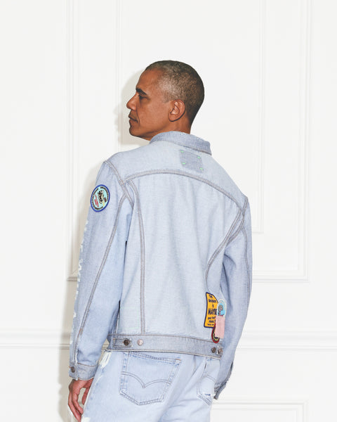 BROGUE RECONSTRUCTED REVERSIBLE TRUCKER JACKET