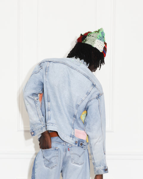 BRENDA BLANKET DENIM TRUCKER JACKET