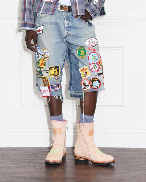 GENTLEMEN'S TRIPLE-WIDE LONG DENIM SHORT