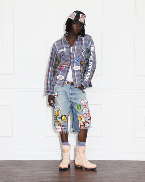 GENTLEMEN'S TRIPLE-WIDE LONG DENIM SHORT